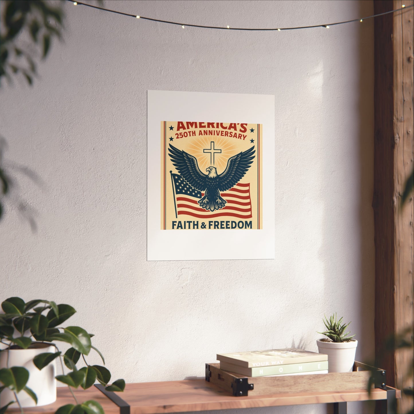America's 250th Anniversary Fine Art Poster – Faith & Freedom