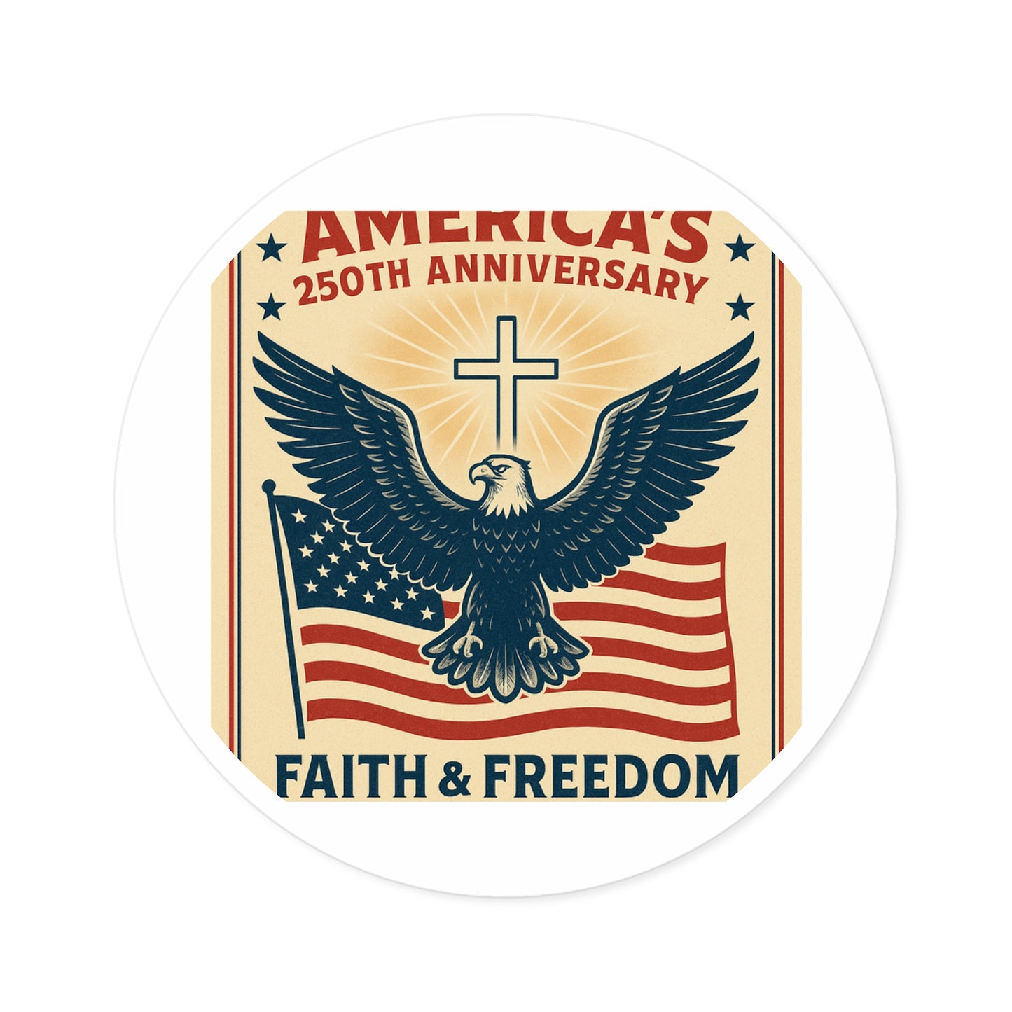 America's 250th Anniversary Inspirational Greeting Card – Faith & Freedom