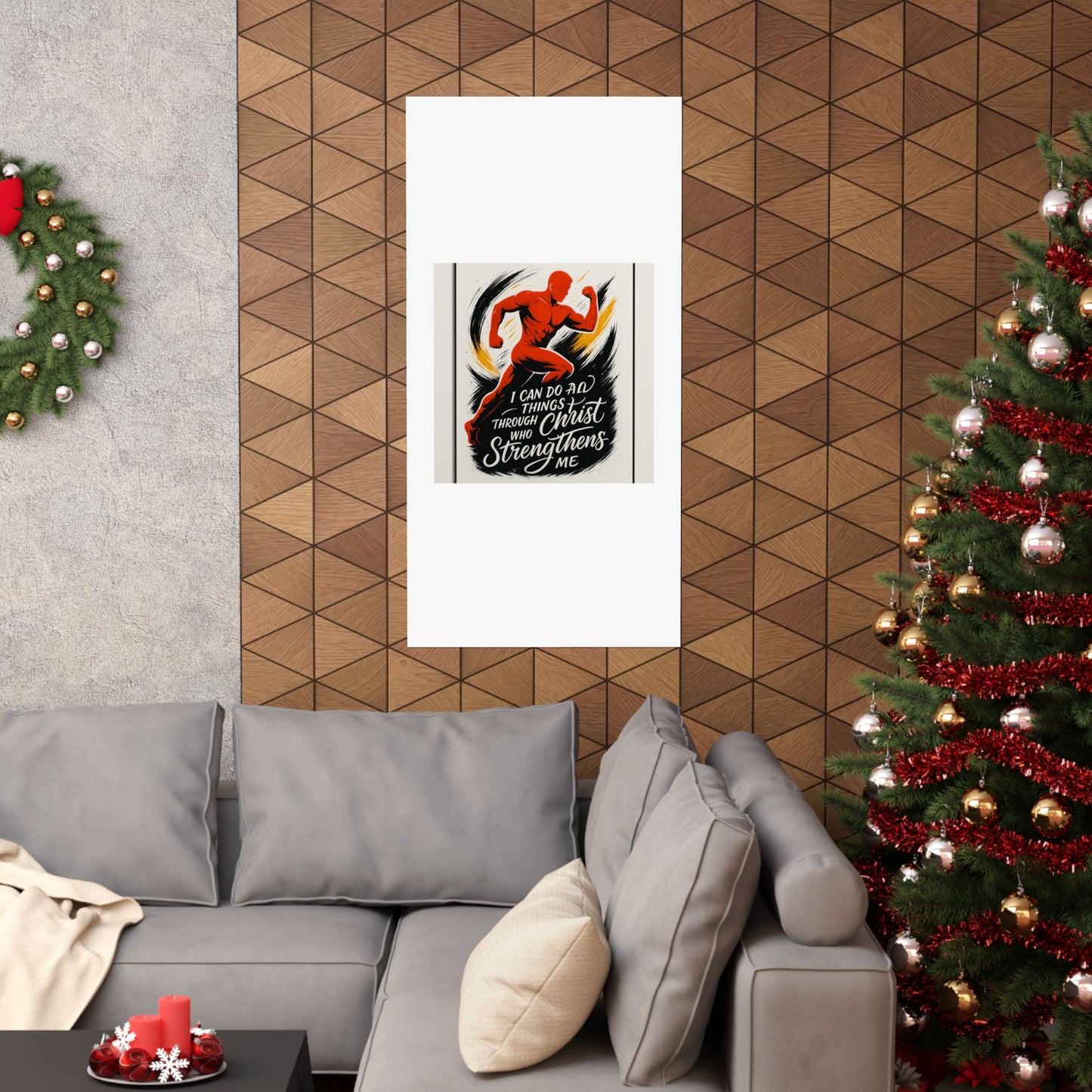 Faith-Fueled Fitness Inspiration Matte Vertical Poster