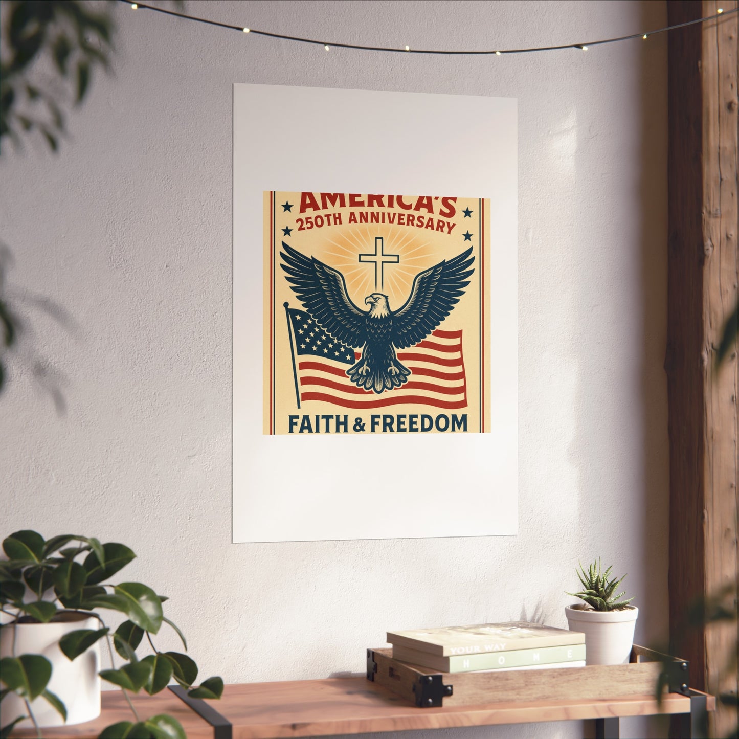 America's 250th Anniversary Fine Art Poster – Faith & Freedom