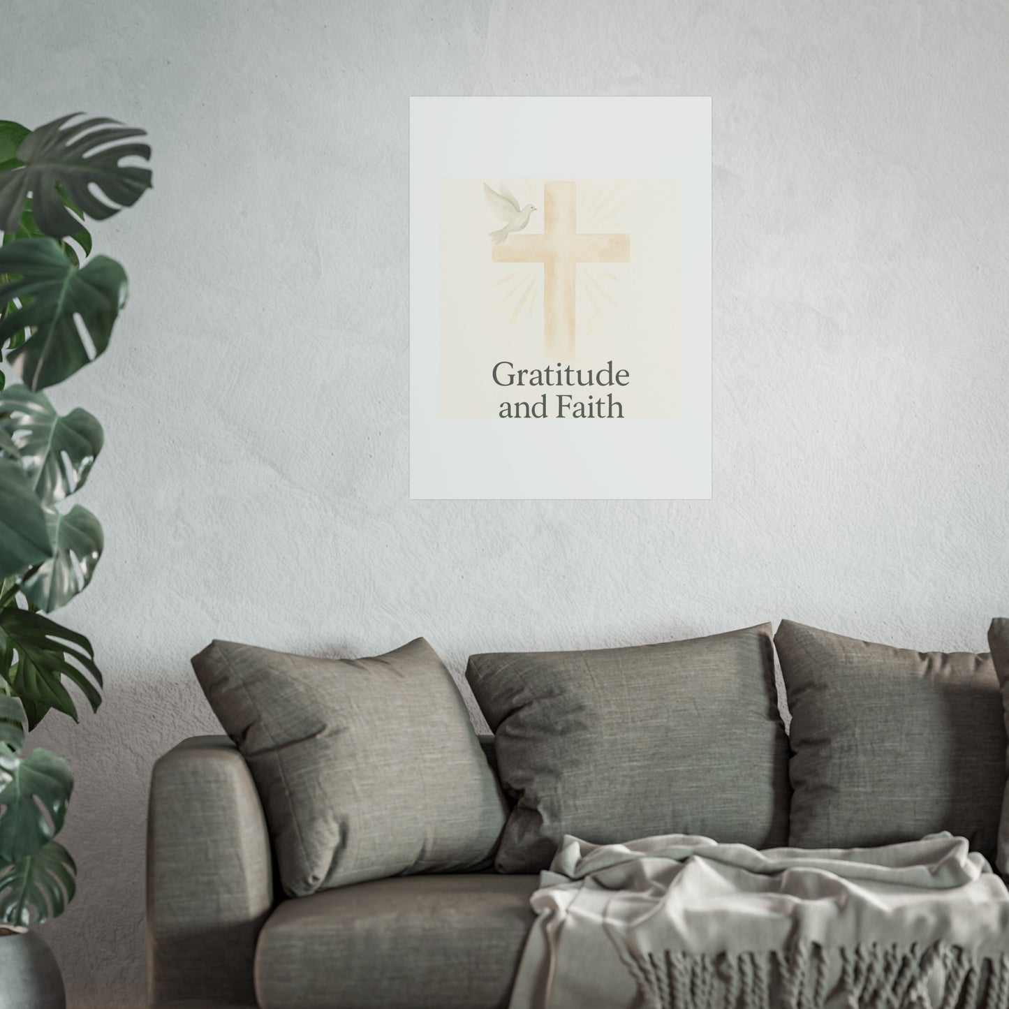 Grateful Hearts – Minimalist Watercolor Fine Art Poster