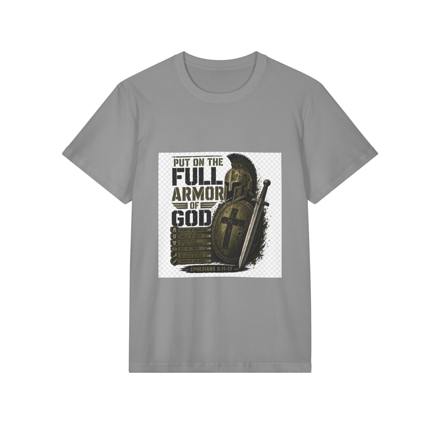 Men's Full Armor T-Shirt — Distressed Military Stencil