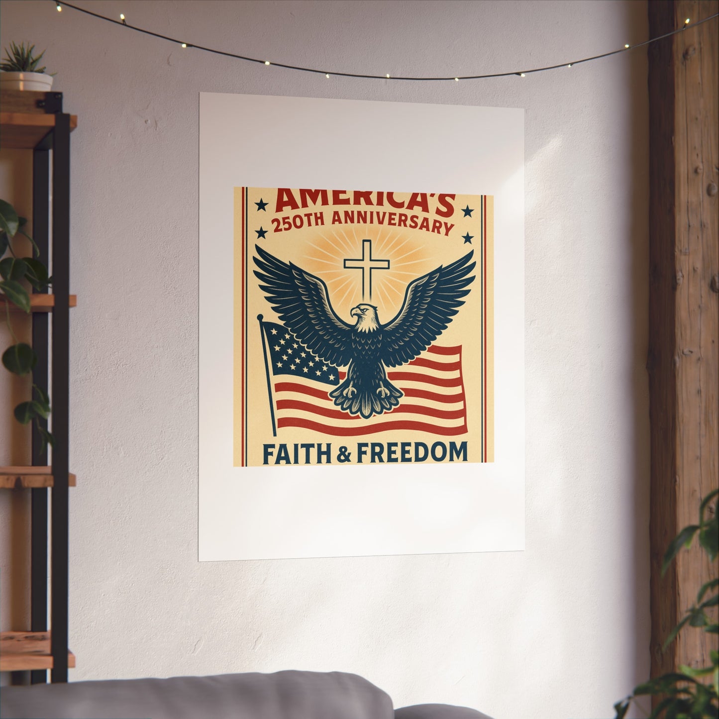 America's 250th Anniversary Fine Art Poster – Faith & Freedom