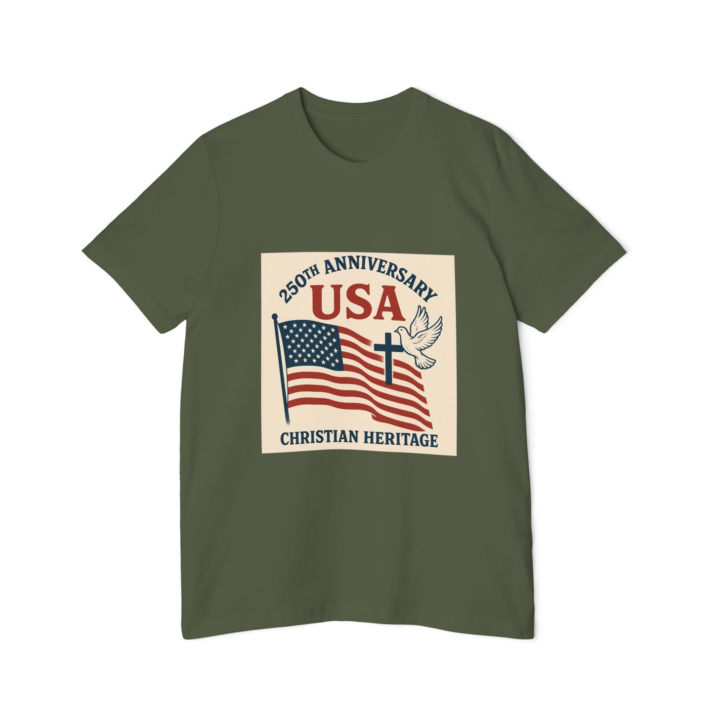 USA 250th Anniversary Vintage Unisex T-Shirt - Christian Heritage Edition