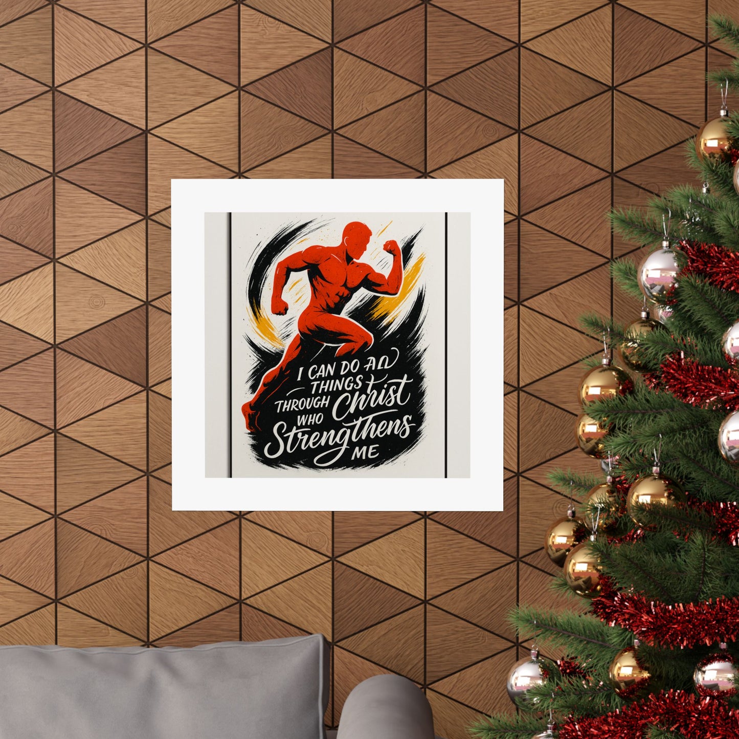 Faith-Fueled Fitness Inspiration Matte Vertical Poster