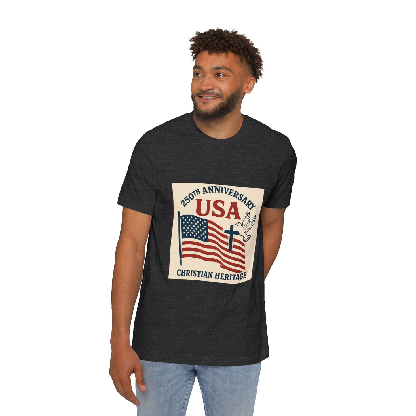 USA 250th Anniversary Vintage Unisex T-Shirt - Christian Heritage Edition