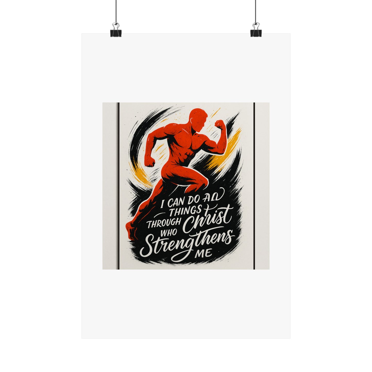 Faith-Fueled Fitness Inspiration Matte Vertical Poster