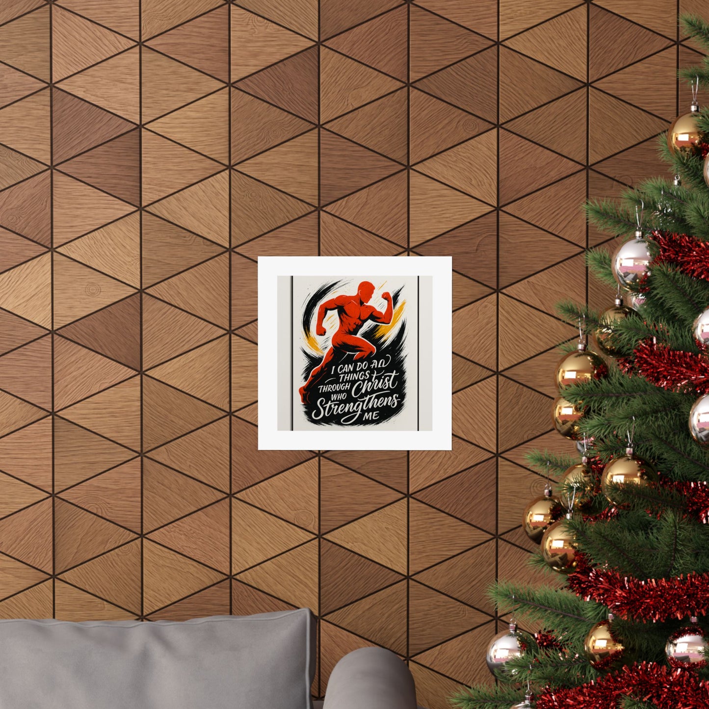 Faith-Fueled Fitness Inspiration Matte Vertical Poster