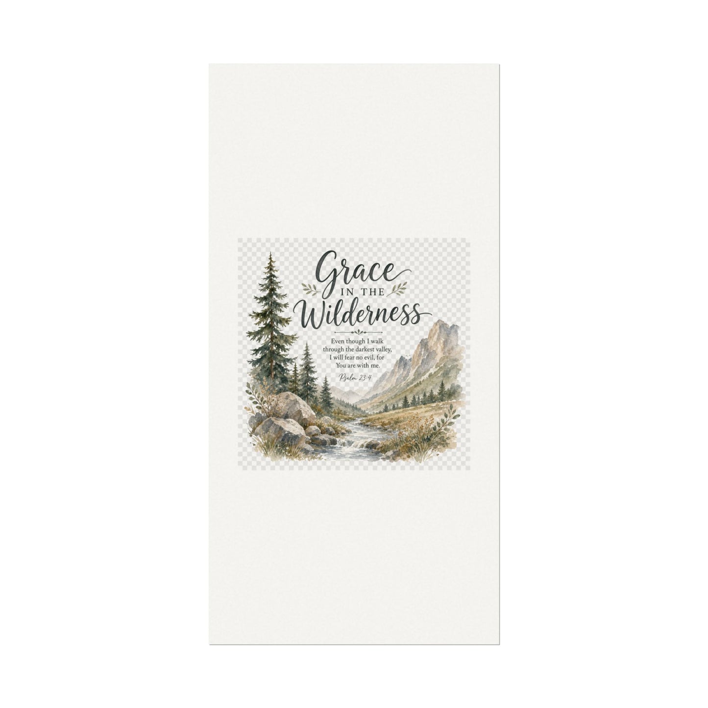 Grace in the Wilderness — Psalm-Inspired Watercolor Printable (8x10, 11x14)