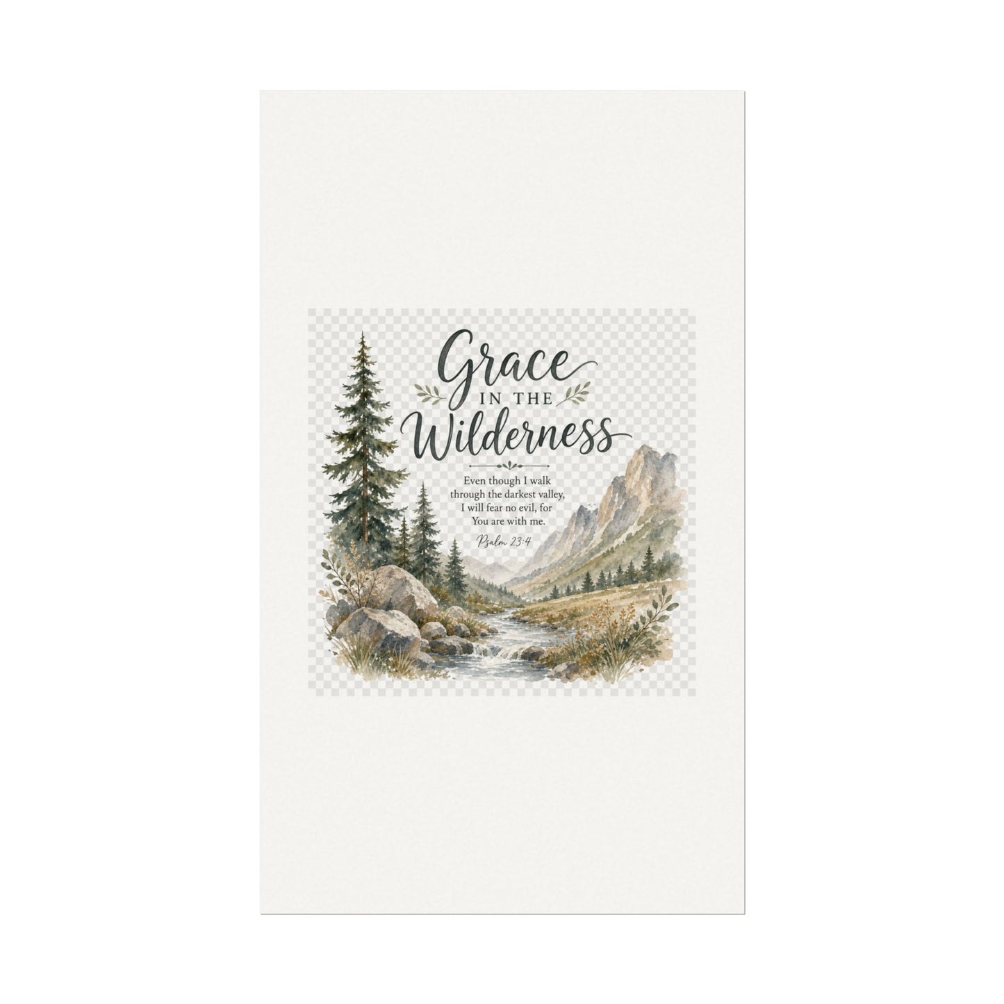 Grace in the Wilderness — Psalm-Inspired Watercolor Printable (8x10, 11x14)