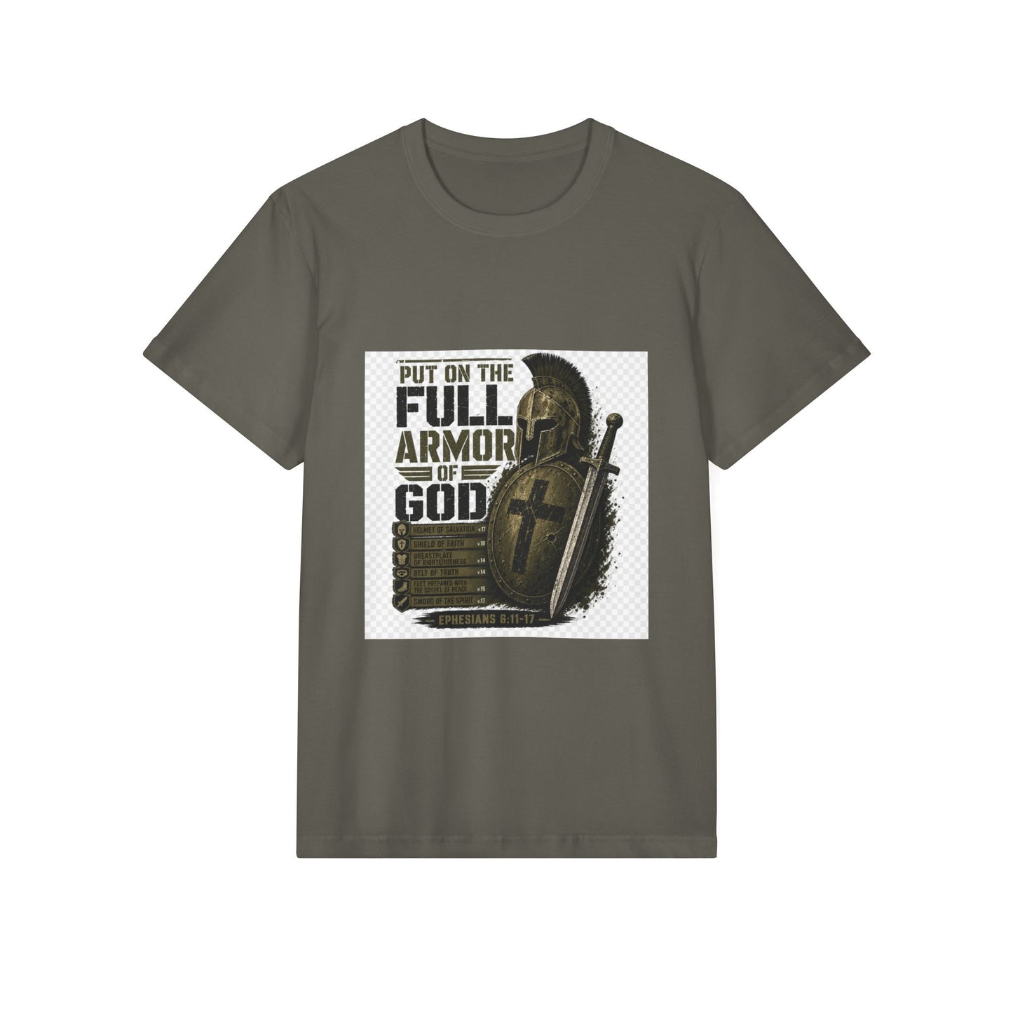 Men's Full Armor T-Shirt — Distressed Military Stencil