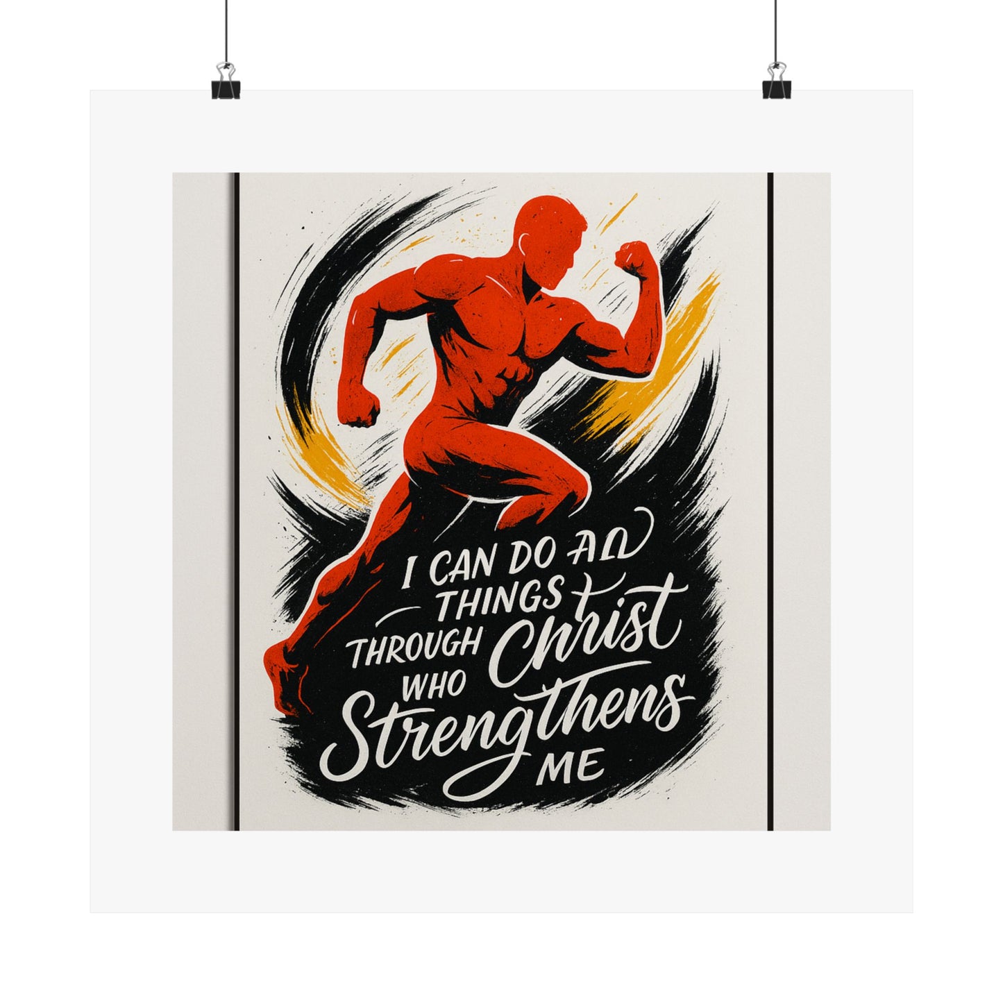 Faith-Fueled Fitness Inspiration Matte Vertical Poster