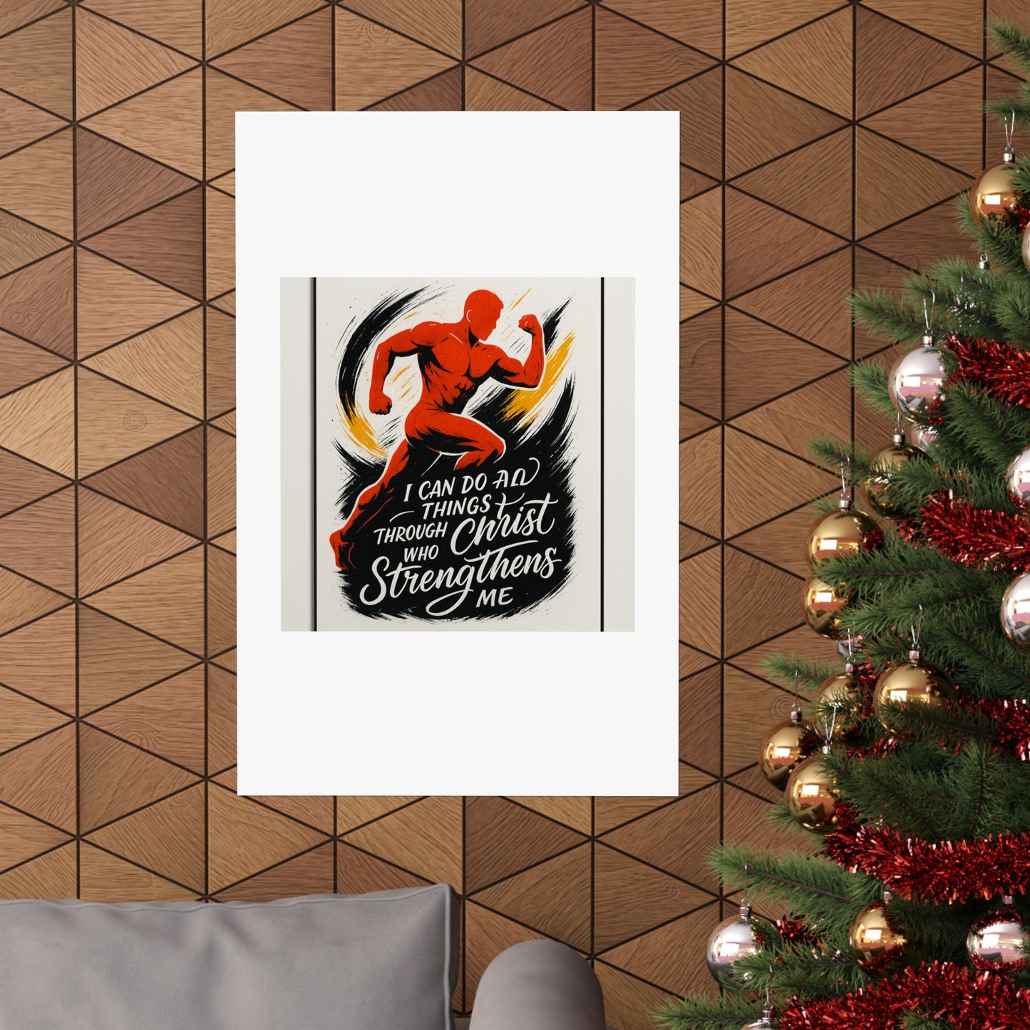 Faith-Fueled Fitness Inspiration Matte Vertical Poster