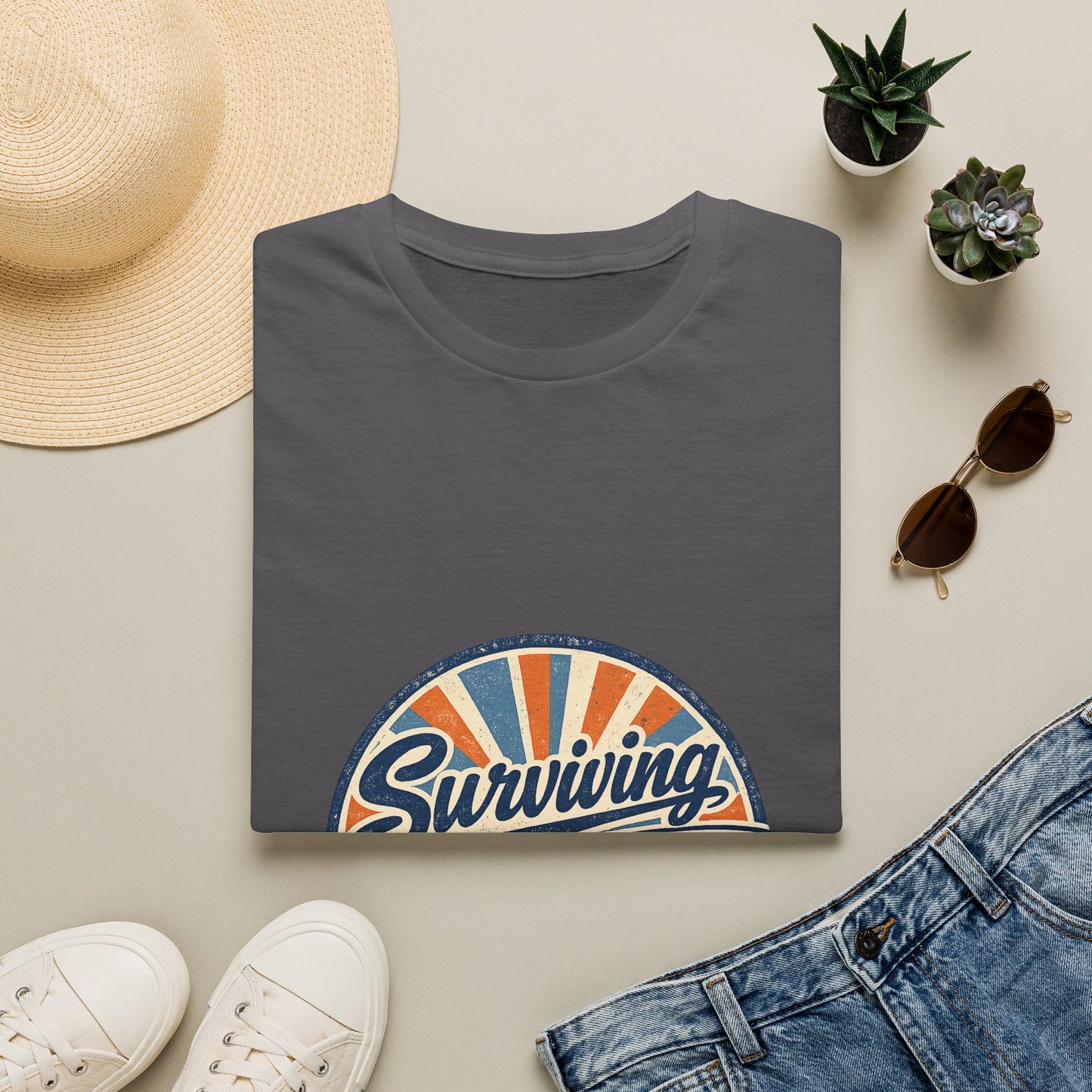Homeschool Dad “Surviving Lesson Plans” Badge Tee — Father's Day Gift