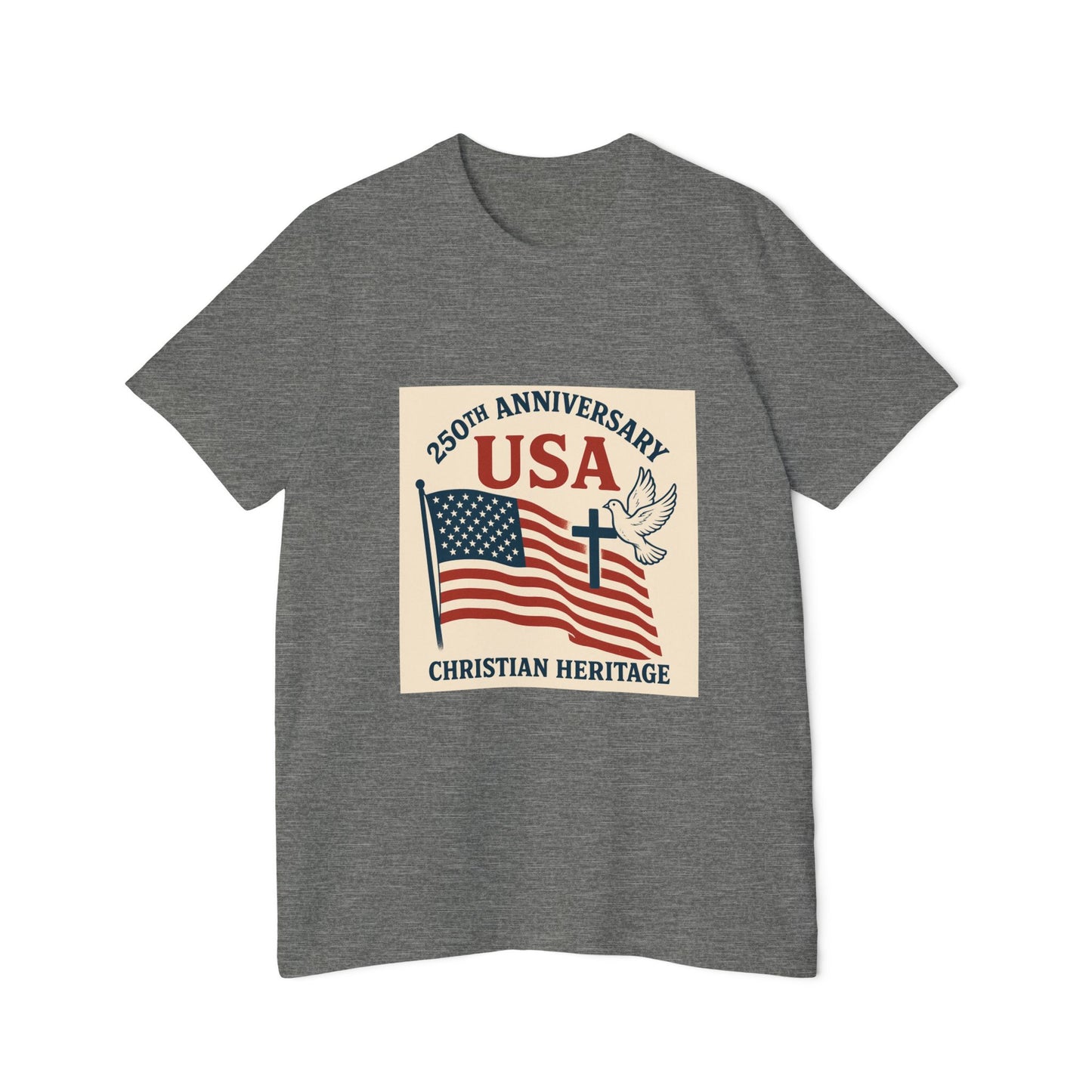USA 250th Anniversary Vintage Unisex T-Shirt - Christian Heritage Edition