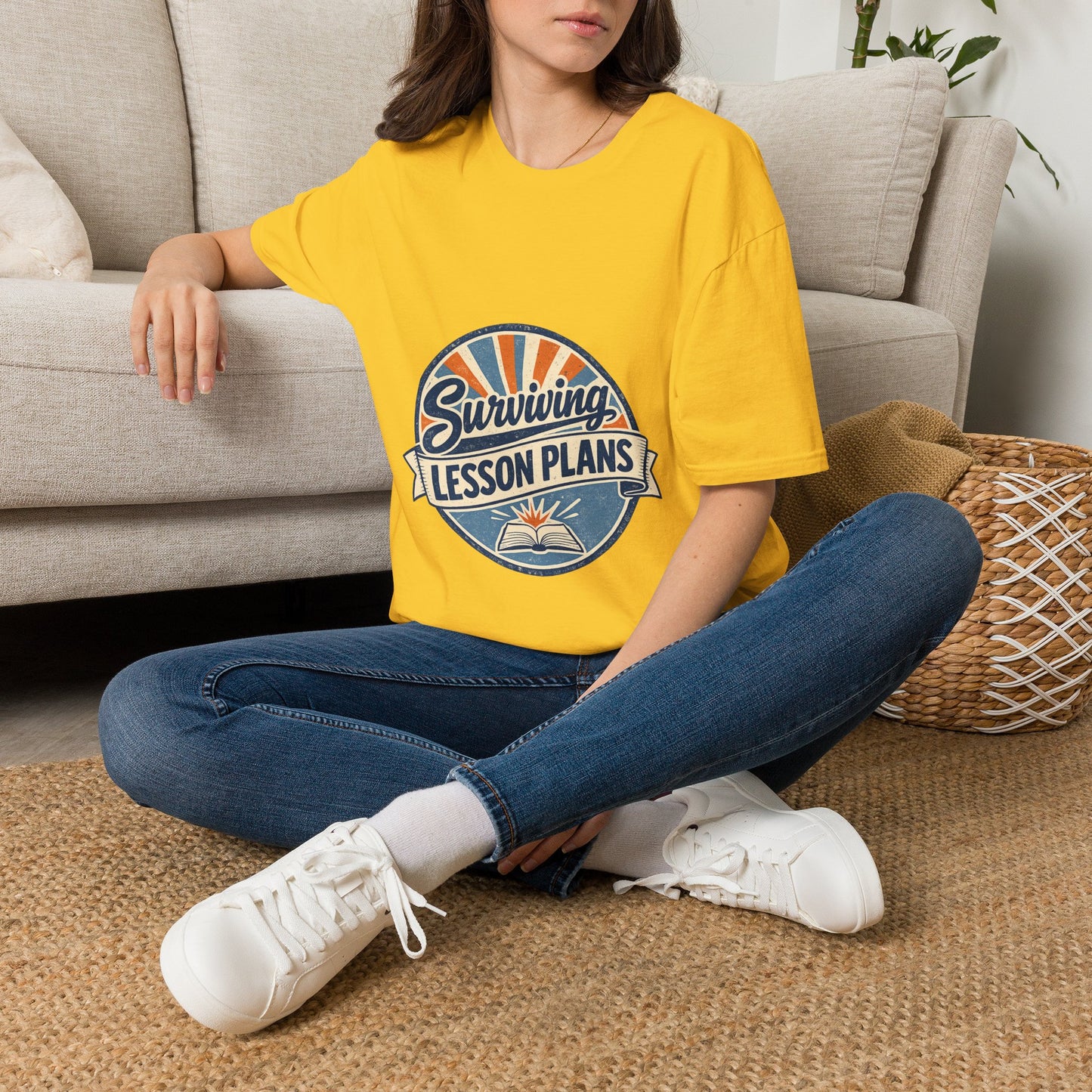 Homeschool Dad “Surviving Lesson Plans” Badge Tee — Father's Day Gift