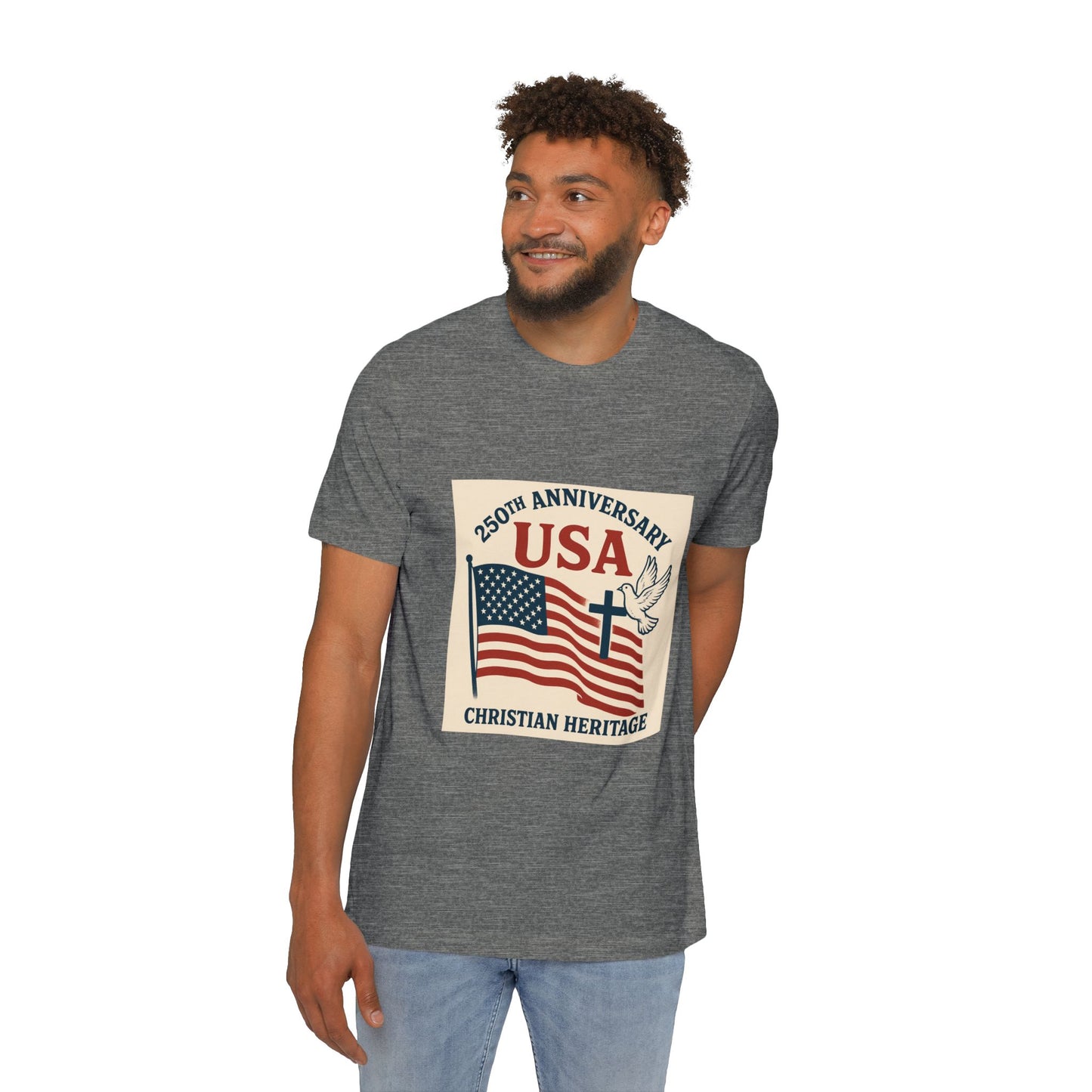 USA 250th Anniversary Vintage Unisex T-Shirt - Christian Heritage Edition