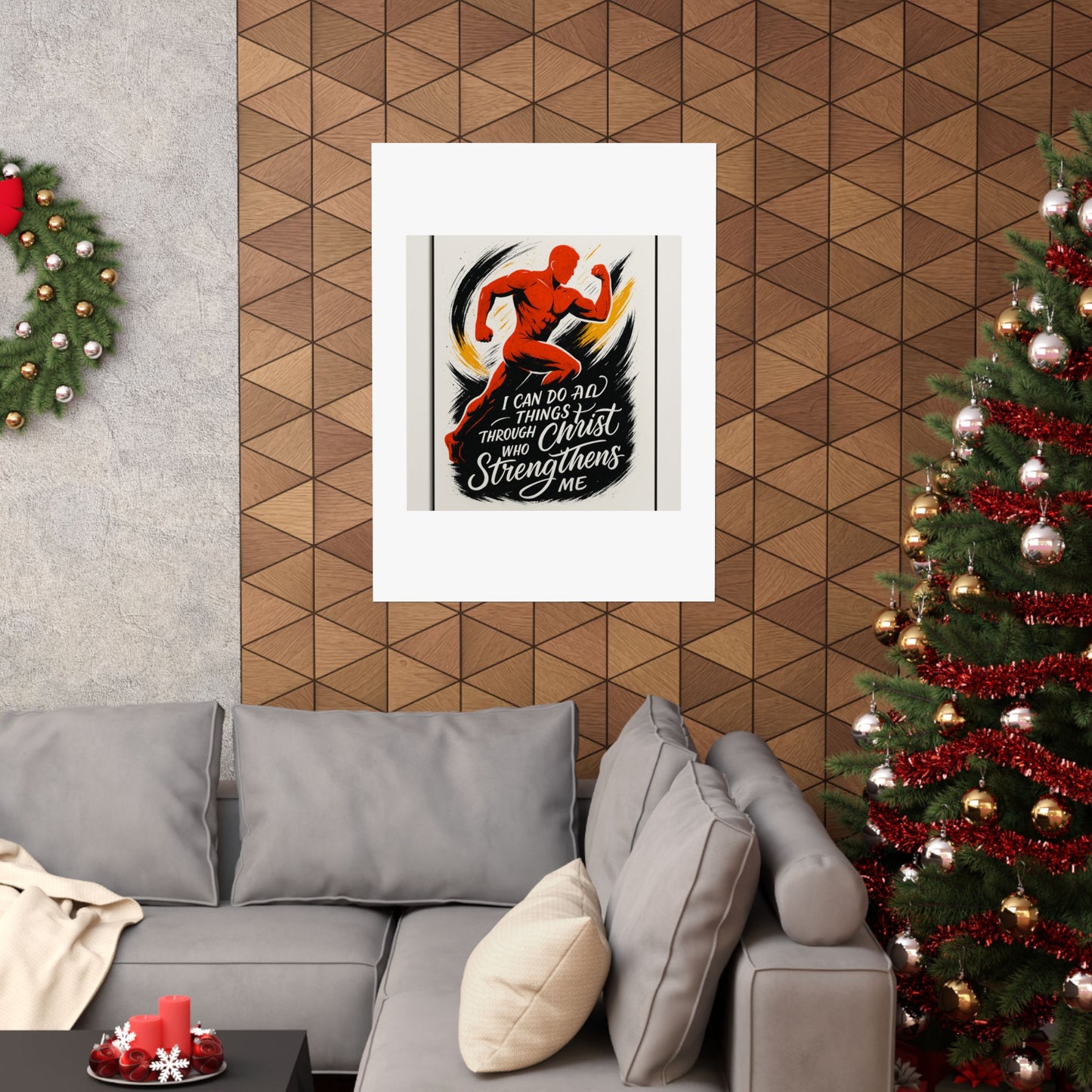 Faith-Fueled Fitness Inspiration Matte Vertical Poster