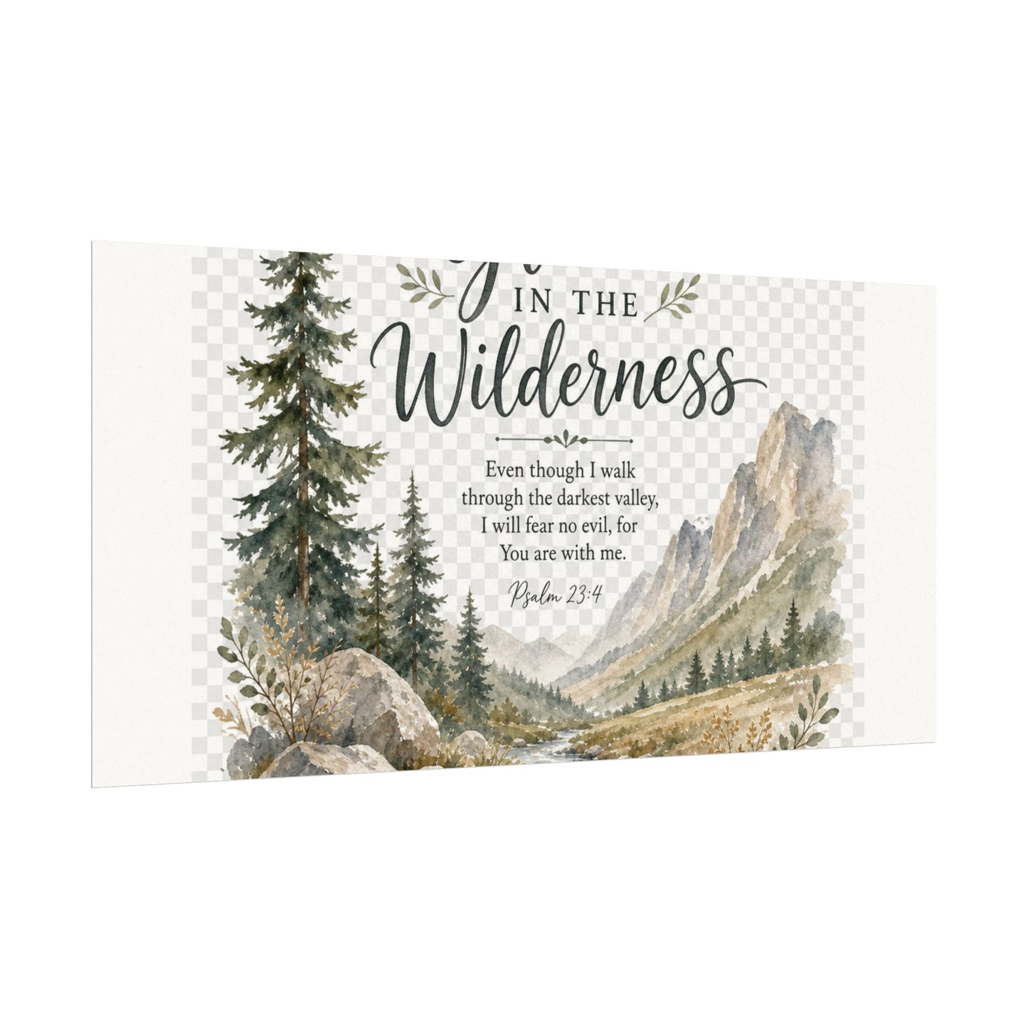 Grace in the Wilderness — Psalm-Inspired Watercolor Printable (8x10, 11x14)