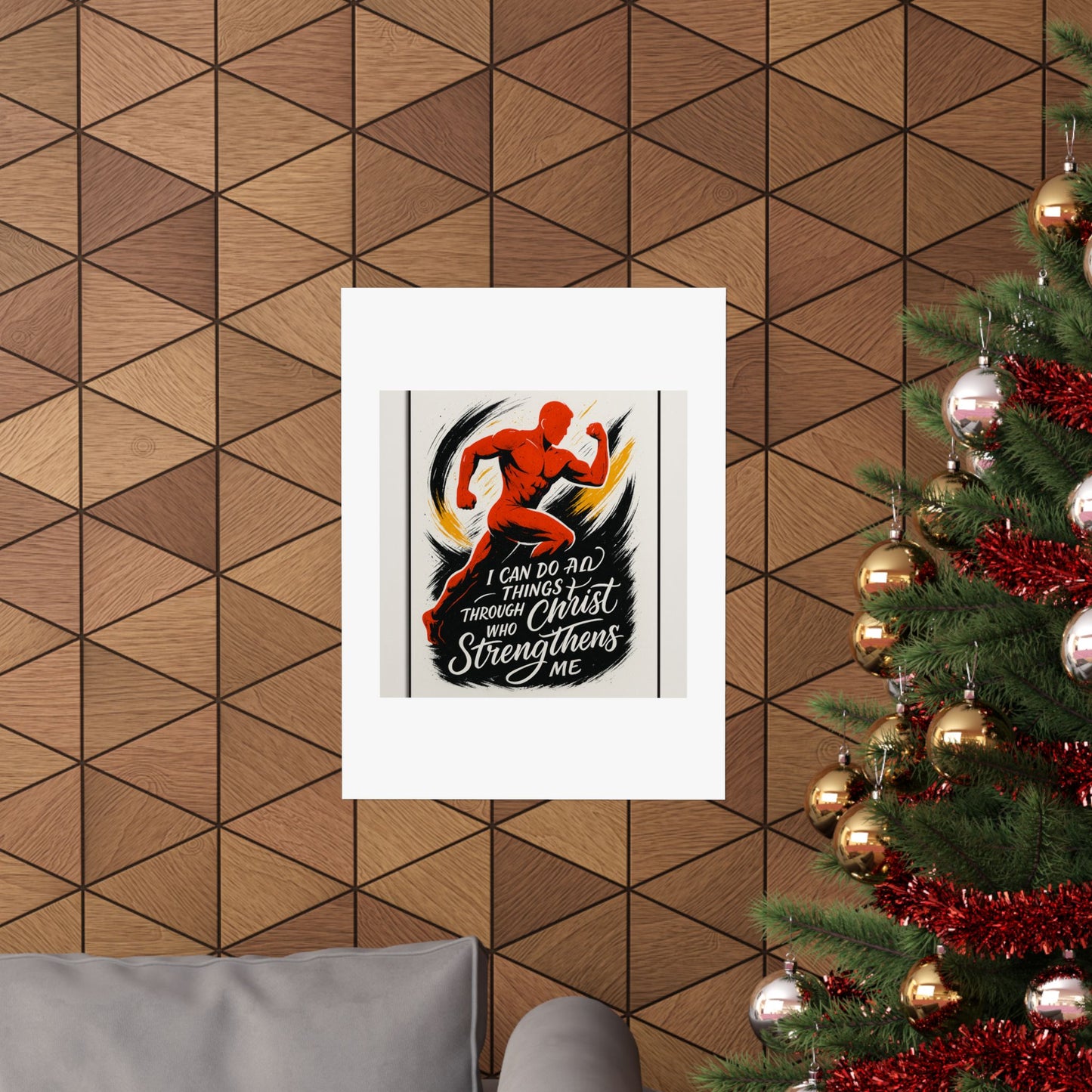 Faith-Fueled Fitness Inspiration Matte Vertical Poster