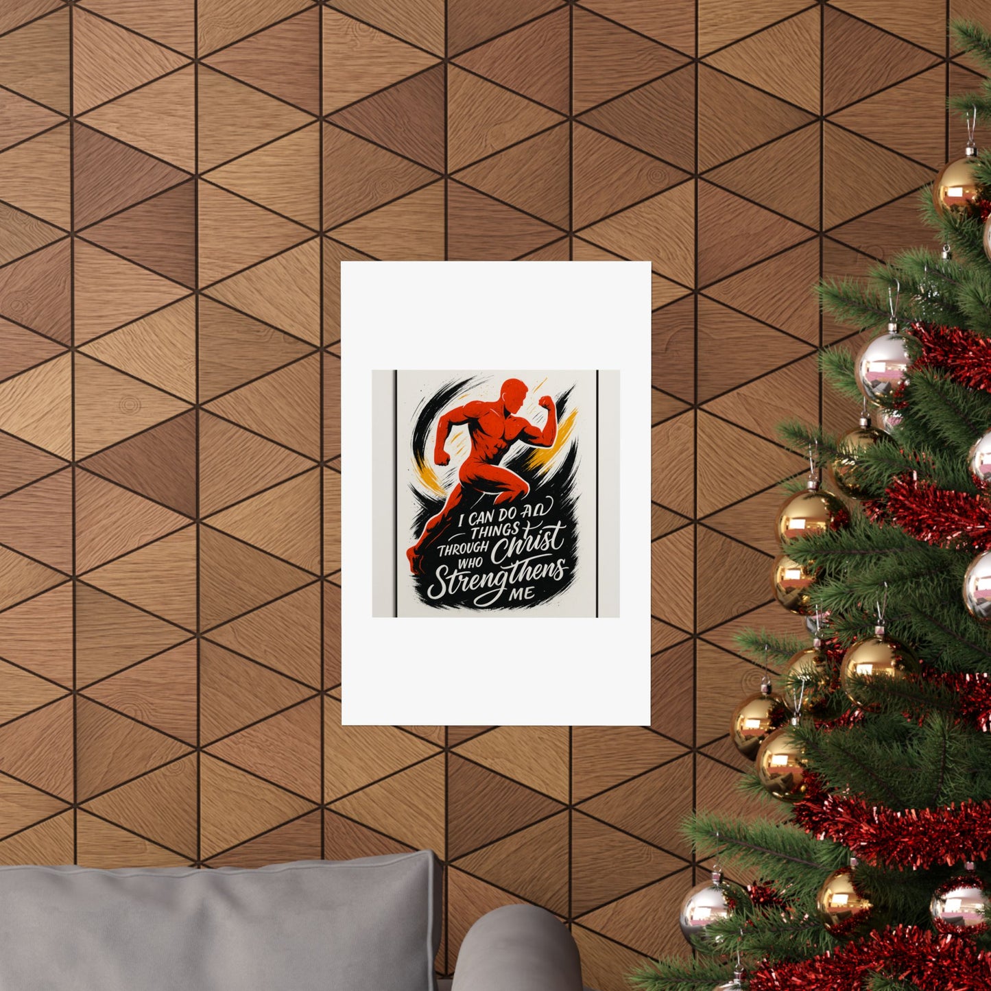 Faith-Fueled Fitness Inspiration Matte Vertical Poster