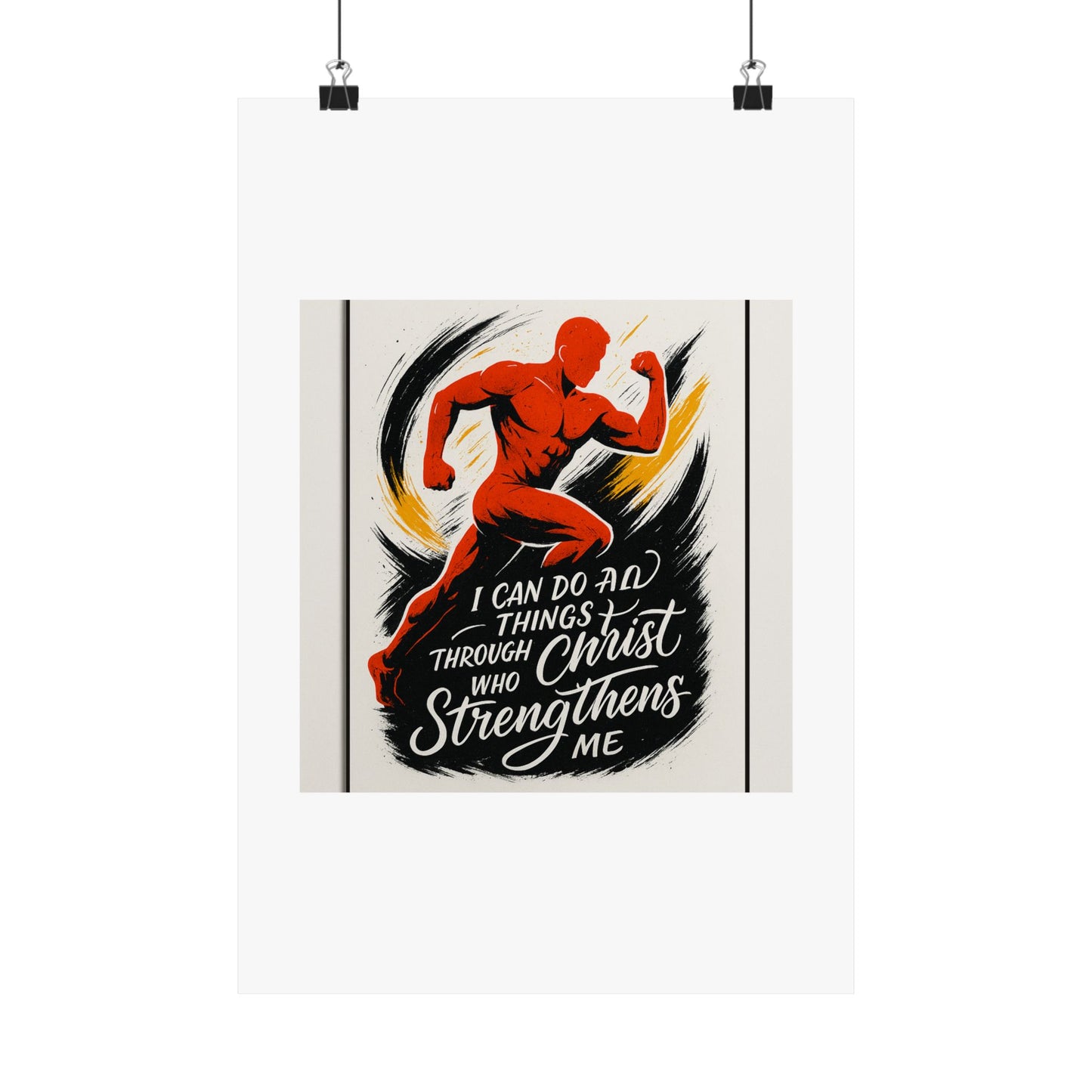 Faith-Fueled Fitness Inspiration Matte Vertical Poster