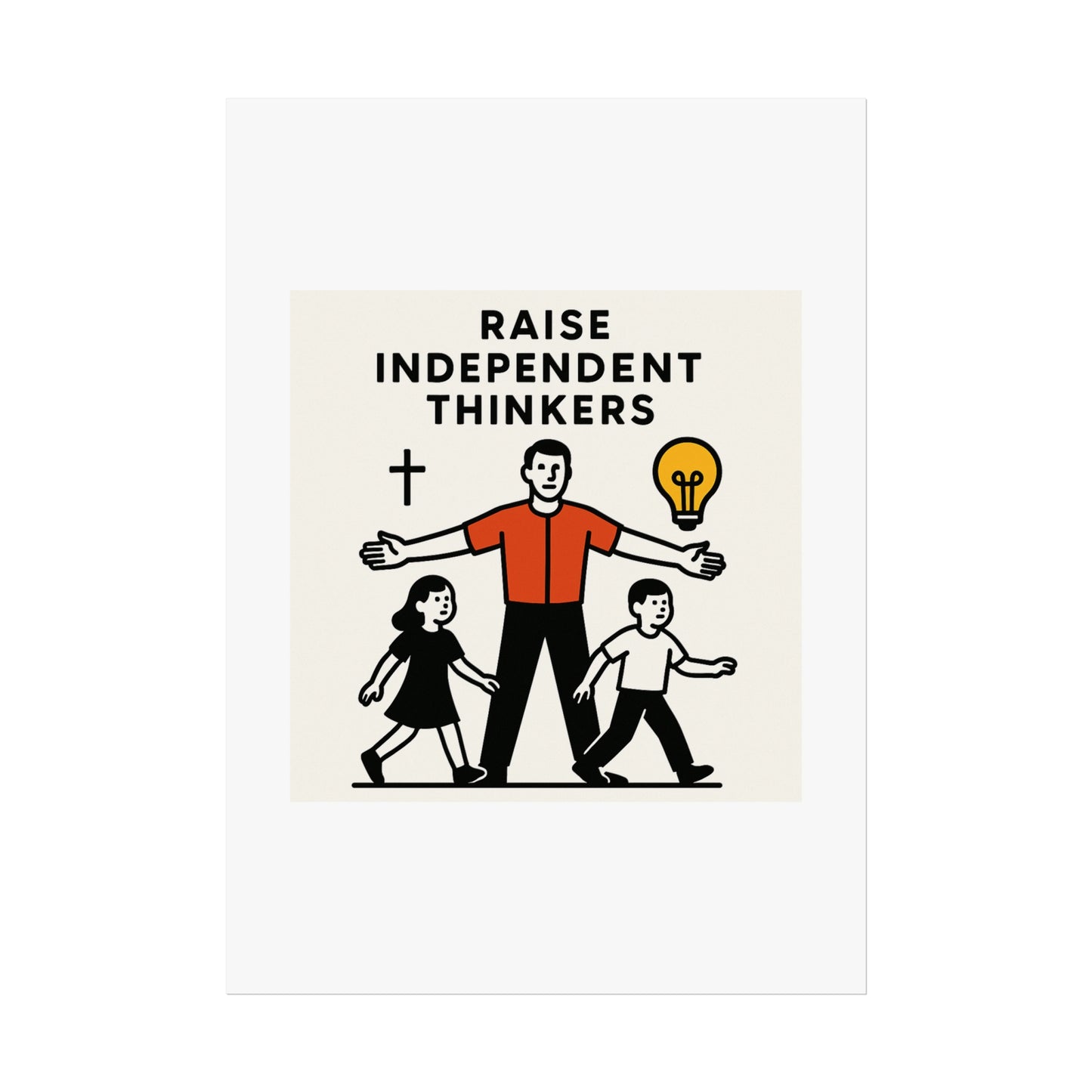 Empowering Homeschool Dads - Modern Minimalist Fine Art Poster