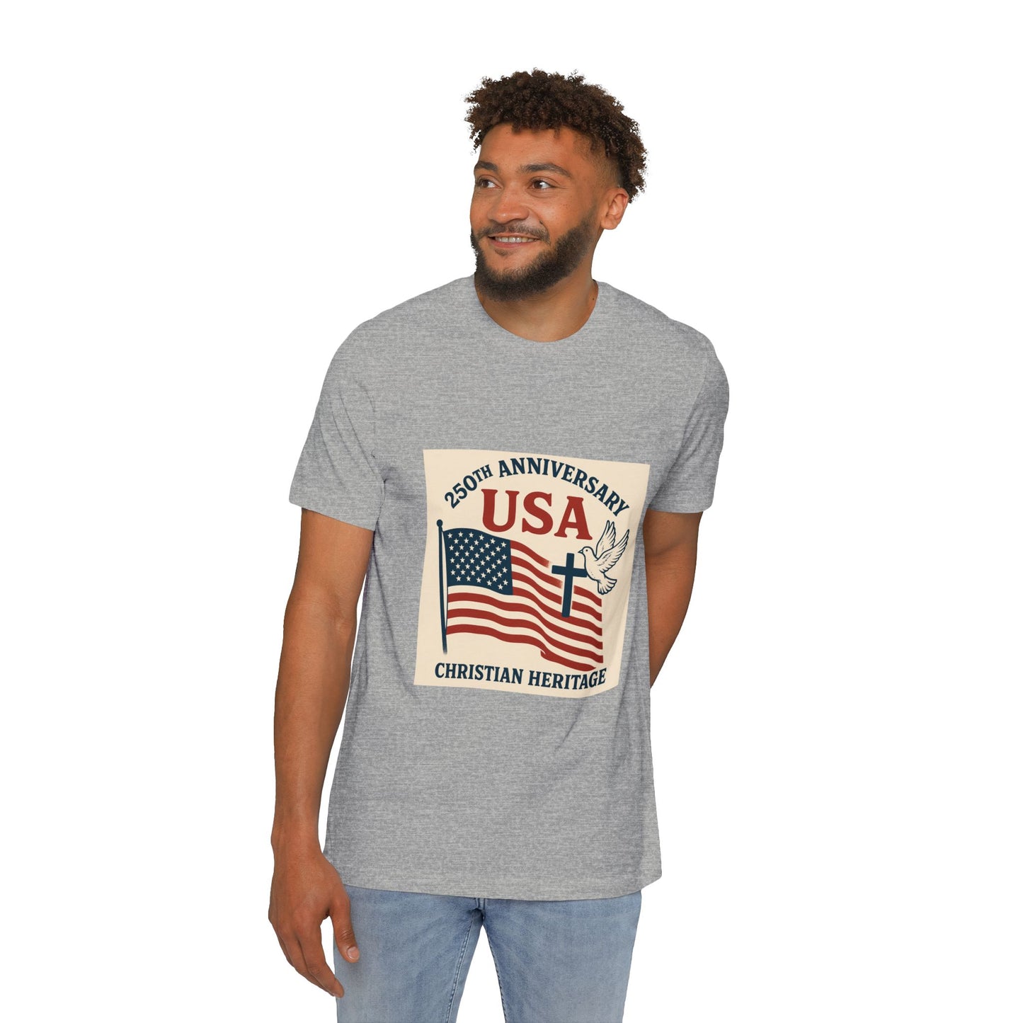 USA 250th Anniversary Vintage Unisex T-Shirt - Christian Heritage Edition