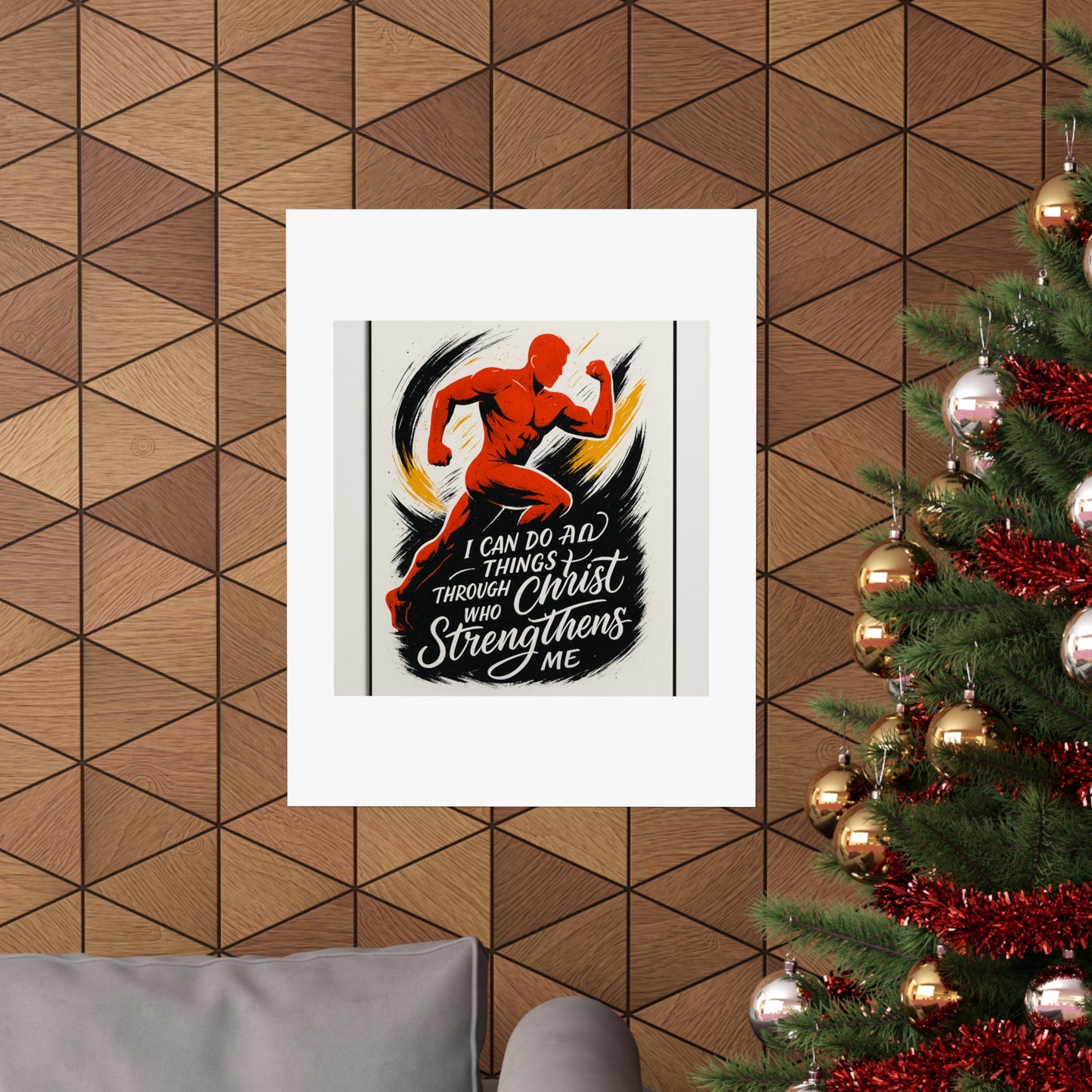 Faith-Fueled Fitness Inspiration Matte Vertical Poster