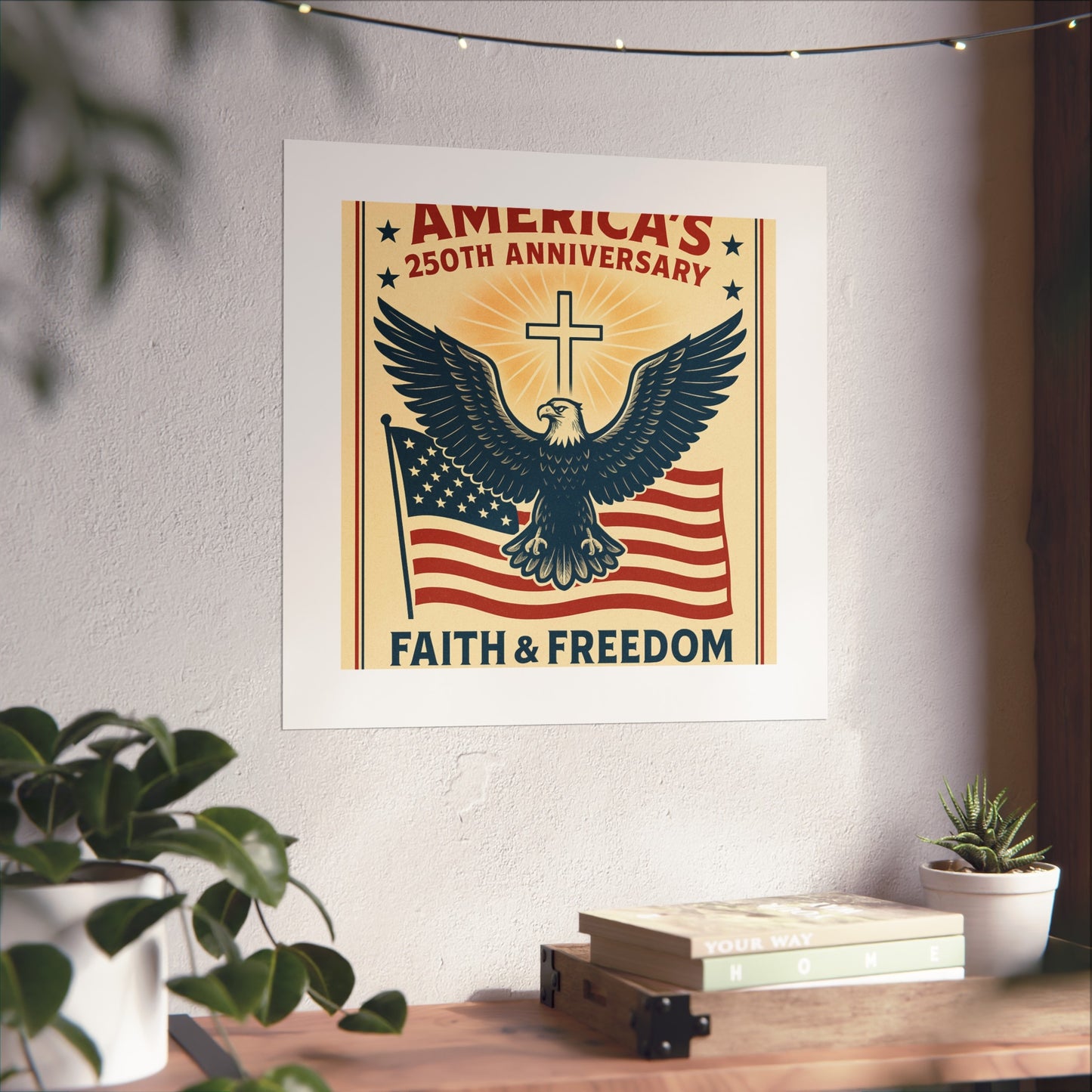 America's 250th Anniversary Fine Art Poster – Faith & Freedom
