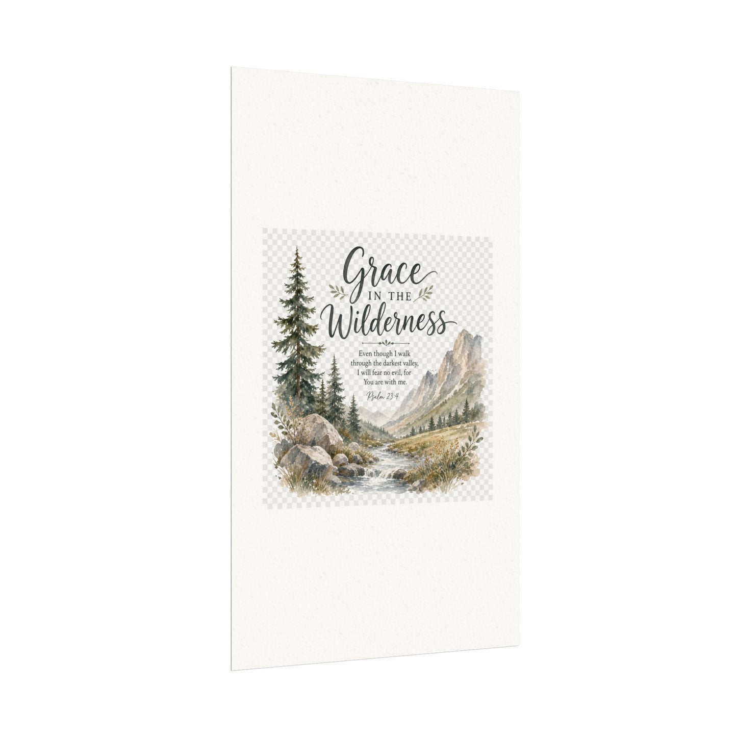 Grace in the Wilderness — Psalm-Inspired Watercolor Printable (8x10, 11x14)
