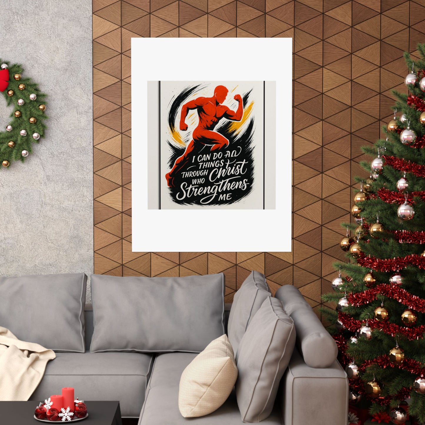 Faith-Fueled Fitness Inspiration Matte Vertical Poster