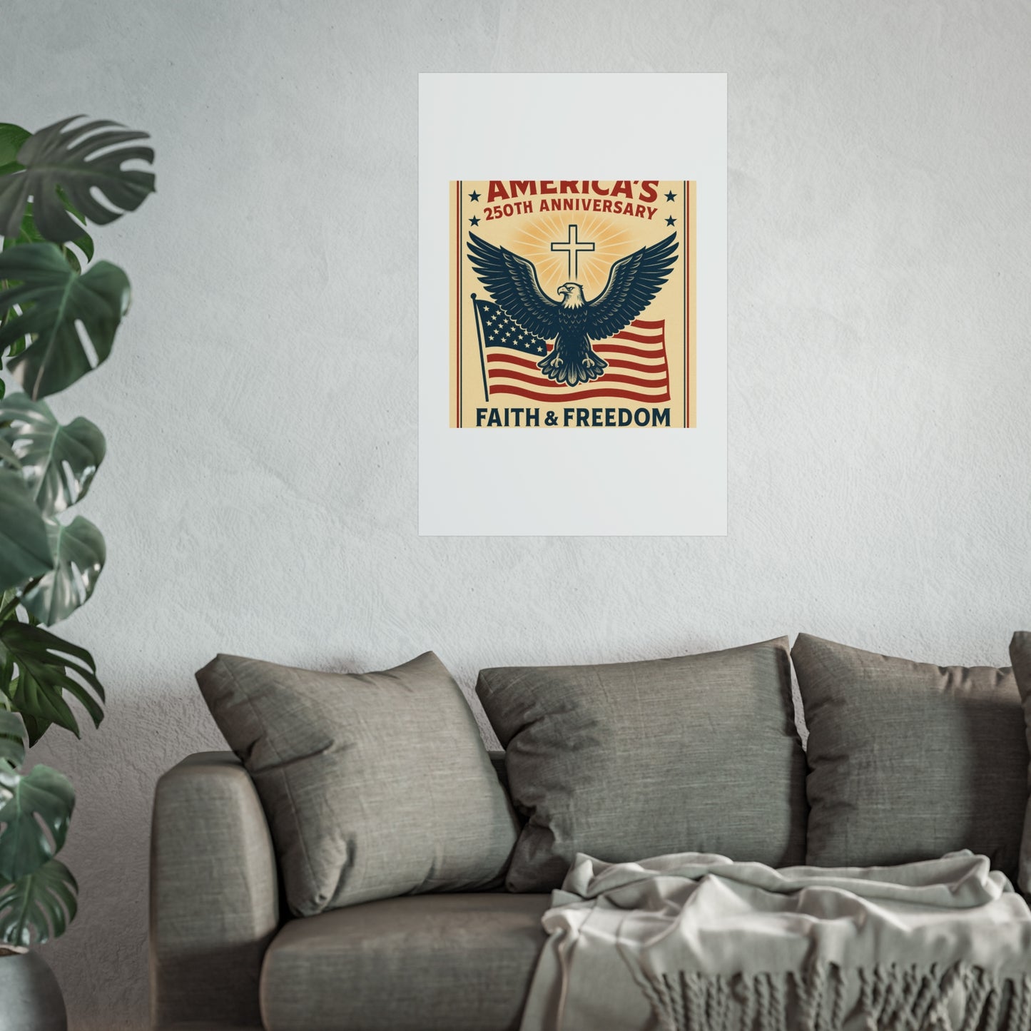 America's 250th Anniversary Fine Art Poster – Faith & Freedom